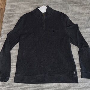 Ted Baker, Dark Gray and Burgundy Quarter-Zip Pullover, size 6